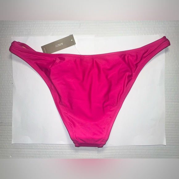 J. Crew Bikini Bottom Womens Size M Pink Heritage 1989 High Leg Mid Rise New - Picture 7 of 8